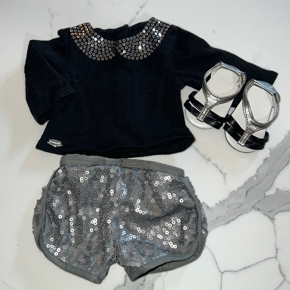 American Girl sequin short outfit.